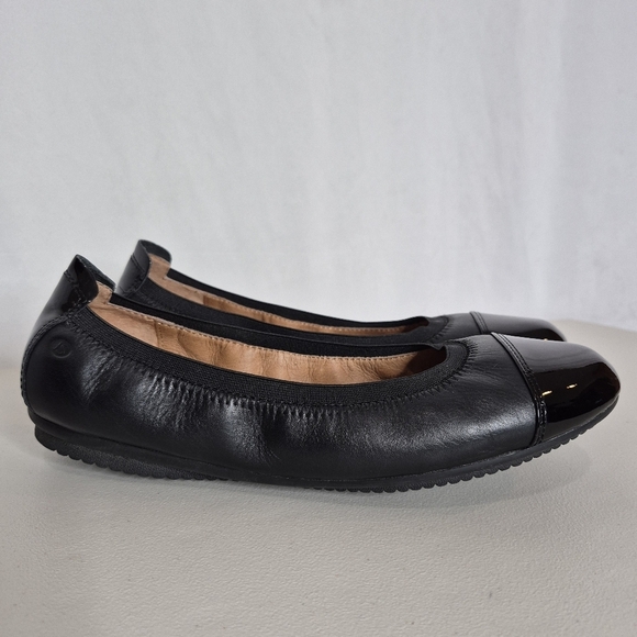 Josef Seibel Pippa 07 Ballerina Black Leather Cap Toe Ballet Flat - Size 10 / 41 - Picture 1 of 14